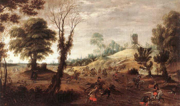 Meulener, Pieter Cavalry Skirmish - Oil on canvas Spain oil painting art